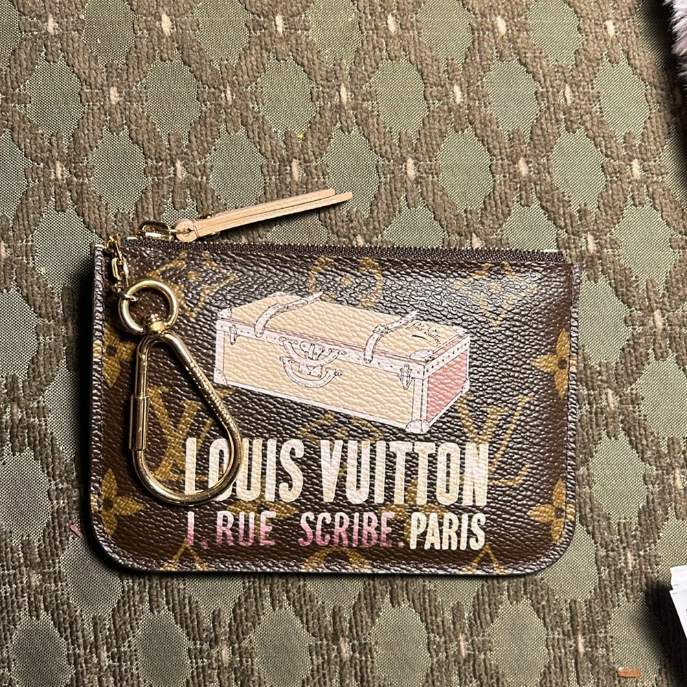 Louis Vuitton Pouchette Card/Cash /Key Monogram Valise Zippered Case